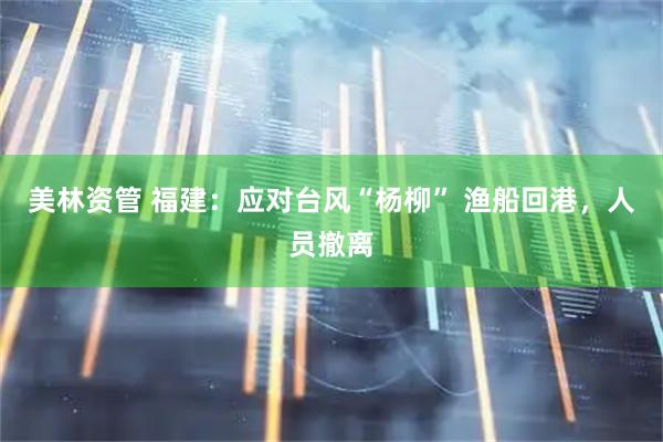 美林资管 福建：应对台风“杨柳” 渔船回港，人员撤离