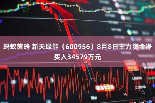 蚂蚁策略 新天绿能（600956）8月8日主力资金净买入34579万元